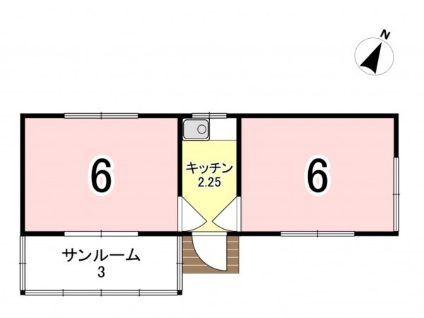 勝浦市上植野、中古一戸建ての間取り画像です