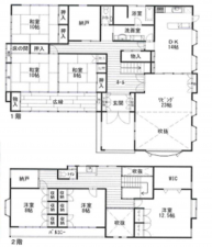 いすみ市岬町、中古一戸建ての間取り画像です