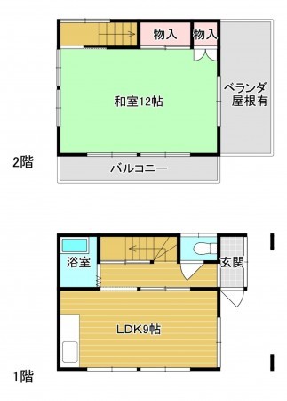 いすみ市岬町、中古一戸建ての間取り画像です