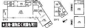 いすみ市大原、収益物件/店舗の間取り画像です
