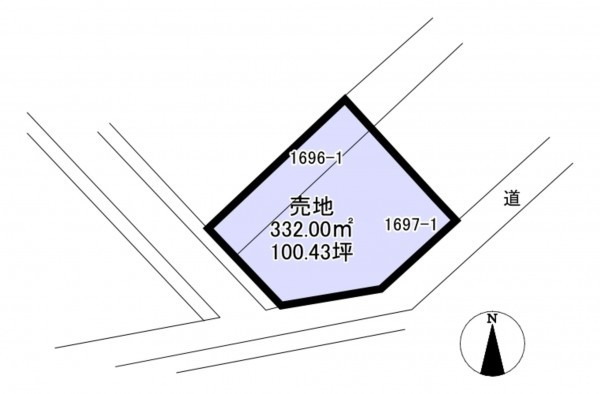 長生郡睦沢町上市場、土地の間取り画像です
