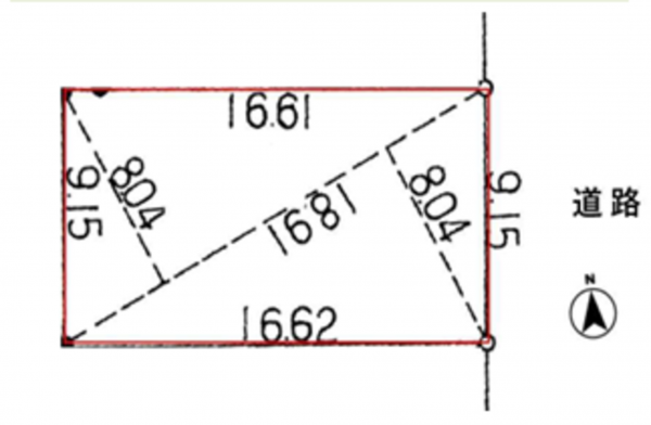 長生郡睦沢町大谷木、土地の間取り画像です