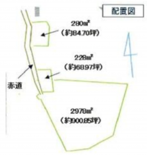 長生郡睦沢町大上、土地の間取り画像です