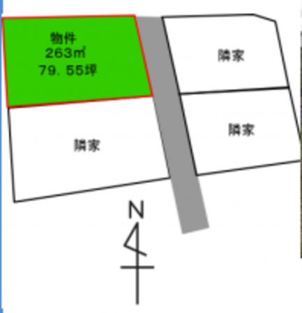 夷隅郡大多喜町横山、土地の間取り画像です