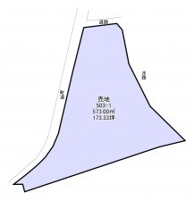 夷隅郡大多喜町中野、土地の間取り画像です