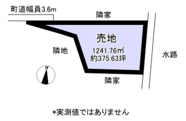 長生郡長南町小沢、土地の間取り画像です