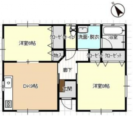 いすみ市引田、中古一戸建ての間取り画像です