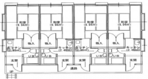 いすみ市新田野、収益物件/アパートの間取り画像です