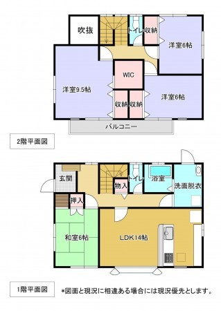 長生郡睦沢町長楽寺、中古一戸建ての間取り画像です