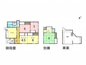 いすみ市大原、中古一戸建ての間取り画像です