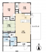 夷隅郡御宿町御宿台、新築一戸建ての間取り画像です