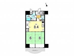 夷隅郡御宿町須賀、マンションの間取り画像です