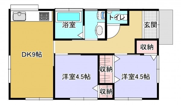 いすみ市山田、中古一戸建ての間取り画像です