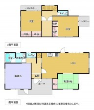 いすみ市小池、中古一戸建ての間取り画像です