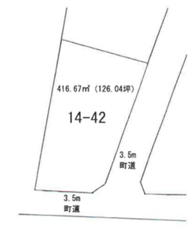 長生郡睦沢町川島、土地の間取り画像です