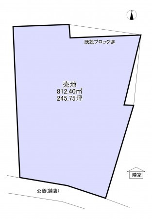 いすみ市深堀、土地の間取り画像です