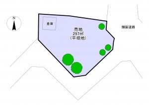 いすみ市岬町、土地の間取り画像です