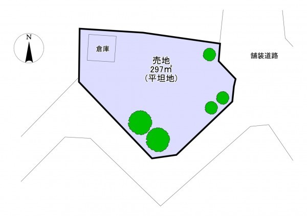 いすみ市岬町、土地の間取り画像です