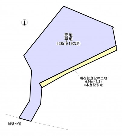 いすみ市岬町、土地の間取り画像です