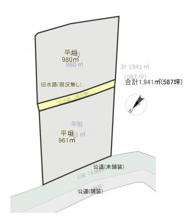 いすみ市岬町、土地の間取り画像です
