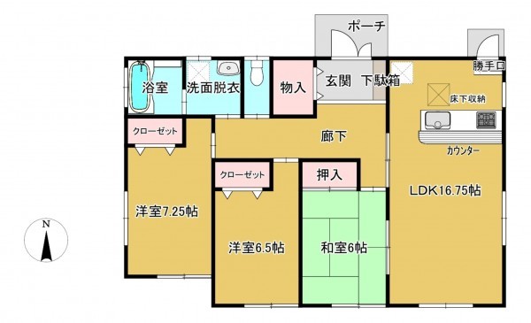 いすみ市若山、中古一戸建ての間取り画像です