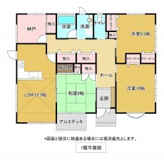 夷隅郡御宿町御宿台、中古一戸建ての間取り画像です