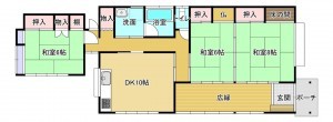 いすみ市岬町、中古一戸建ての間取り画像です