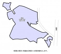 夷隅郡大多喜町新丁、土地の間取り画像です