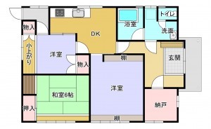 いすみ市岬町、中古一戸建ての間取り画像です