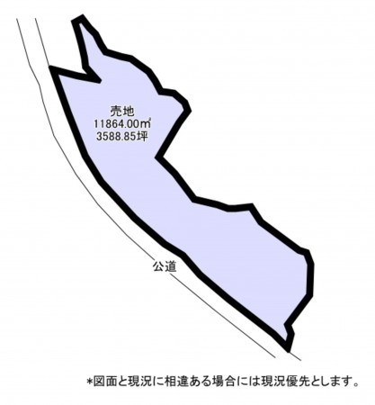 長生郡睦沢町佐貫、土地の間取り画像です