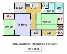 いすみ市長志、中古一戸建ての間取り画像です