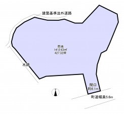 夷隅郡御宿町岩和田、土地の間取り画像です