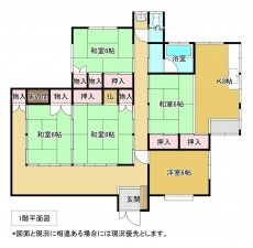 夷隅郡大多喜町葛藤、中古一戸建ての間取り画像です