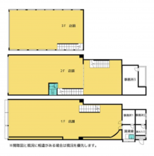 いすみ市大原、収益物件/店舗付住宅の間取り画像です