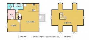 いすみ市日在、中古一戸建ての間取り画像です