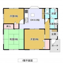 いすみ市大原、中古一戸建ての間取り画像です