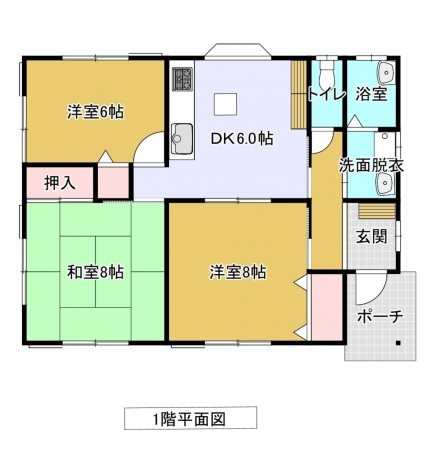 いすみ市大原、中古一戸建ての間取り画像です
