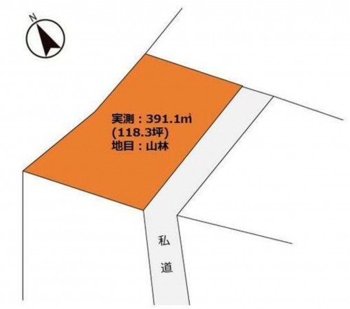 いすみ市小高、土地の間取り画像です