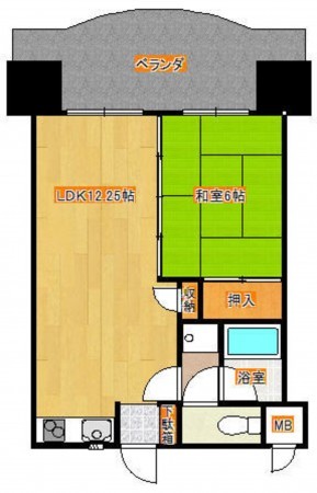 夷隅郡御宿町浜、マンションの間取り画像です