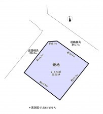 夷隅郡御宿町新町、土地の間取り画像です