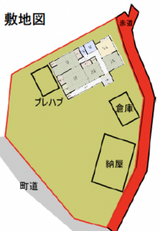 夷隅郡大多喜町横山、土地の間取り画像です