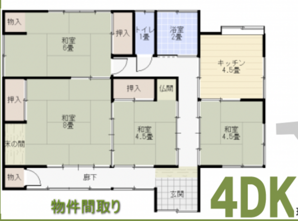 夷隅郡大多喜町横山、土地の間取り画像です