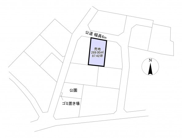 いすみ市若山、土地の間取り画像です