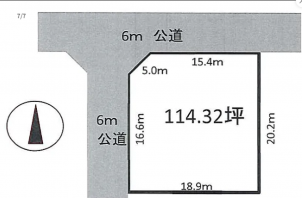 いすみ市大原台、土地の間取り画像です