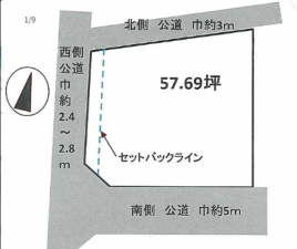 いすみ市深堀、土地の間取り画像です
