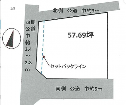 いすみ市深堀、土地の間取り画像です