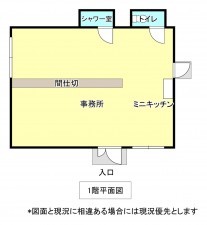 いすみ市岬町、収益物件/事務所の間取り画像です