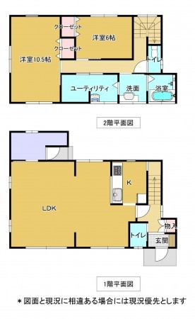 いすみ市岬町、中古一戸建ての間取り画像です