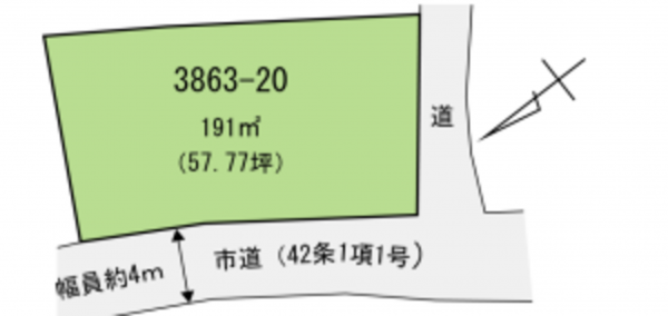 いすみ市岬町、土地の間取り画像です