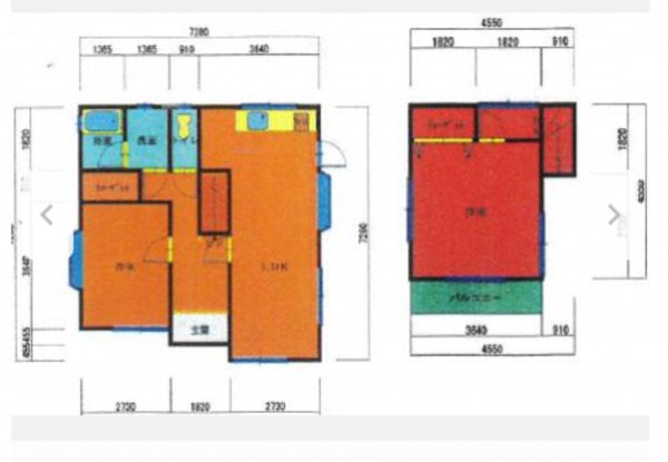 いすみ市若山、中古一戸建ての間取り画像です